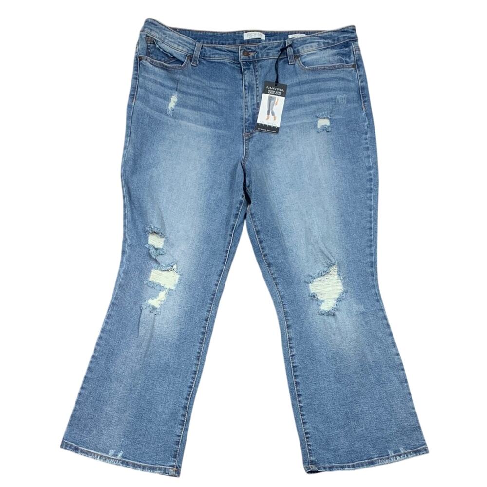 Sofia Jeans Mayra High Rise Crop Flare Distressed Jeans